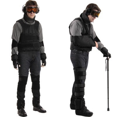 Age simulation suit GERT becomes a geriatric simulator by adding accessories